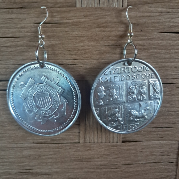 les bon temps roule bijoux Jewelry - Silver Cartoon Kaleidoscope Earrings